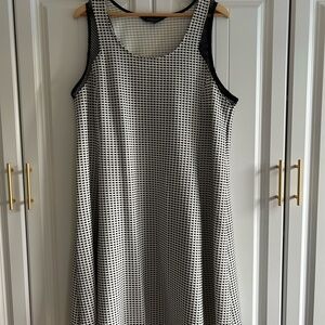 Michel Studio Black and White Grid Maxi Dress